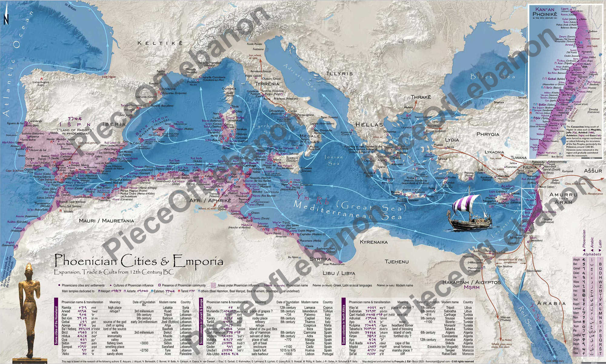 Phoenician Cities and Emporia Map